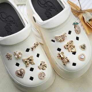 Bộ 13 Sticker, Charm 3D chủ đề Hoa hướng dương bling nhựa cứng gắn Dép Sục, Cá sấu JB-454 Mita