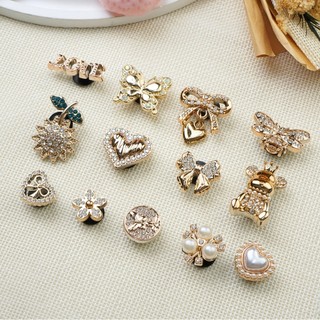 Bộ 13 Sticker, Charm 3D chủ đề Hoa hướng dương bling nhựa cứng gắn Dép Sục, Cá sấu JB-454 Mita
