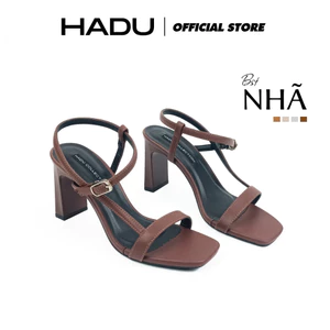Sandal Cao Gót Quai Ngang 9p Sandal Đế Vuông KATLYN HADU MM985 Da PU Cao Cấp BH 12T