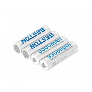 Vỉ 4 viên pin sạc Beston AA 3300mAh 1.2V Ni-Mh - kèm hộp nhựa (trắng)
