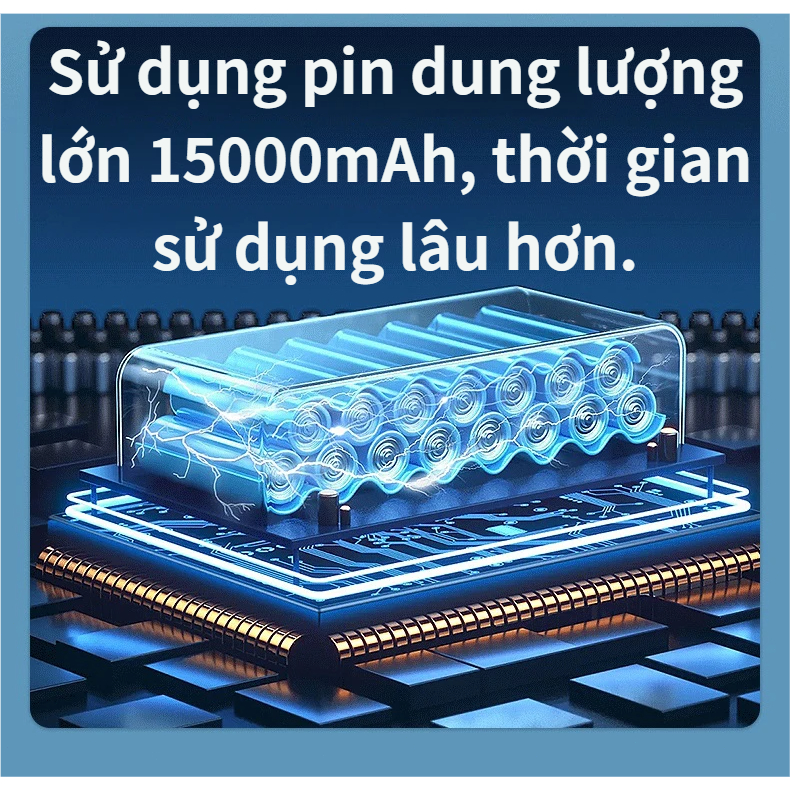 Quạt kẹp 6 inch mới | Pin 15000mAh | Có đèn ngủ | 4 cấp gió | Siêu êm | Kẹp/đặt/treo | Dùng làm sạc dự phòng