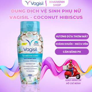 (Chính Hãng) Dung Dịch Vệ Sinh Phụ Nữ Hương Dừa Vagisil Coconut Hibiscus, Gel Vệ Sinh Kiểm Soát Mùi