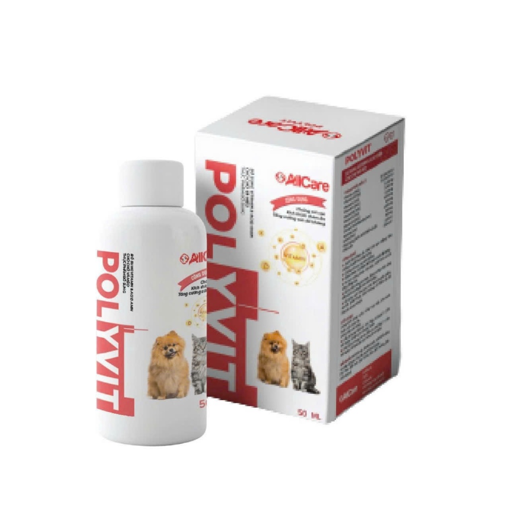 Vitamin Polyvit AllCare Cho Chó Mèo 50ml – Bổ Sung Dinh Dưỡng, Hỗ Trợ Ăn Uống, Phù Hợp Dùng Hàng Ngày