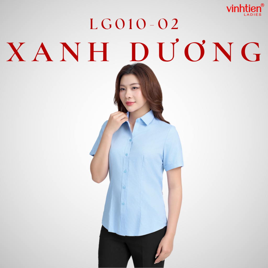 Áo Sơ Mi Ngắn Tay Vĩnh Tiến Ladies Chất Liệu Bamboo Mềm Mại, Mặc Thoáng Mát - GTB 379