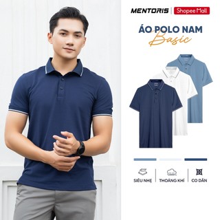 Áo Polo Nam MENTORIS, Polo Nam Cao Cấp, Form Regular Fit, Vải Cotton Poly Co Giãn Thoáng Mát MPS208R