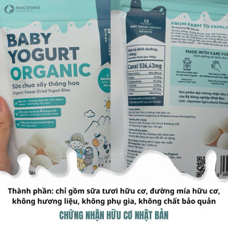 Sữa Chua Sấy Thăng Hoa Hữu Cơ Cho Bé 8M+ Mục Đồng 16g – Xanhsam Natural & Organics