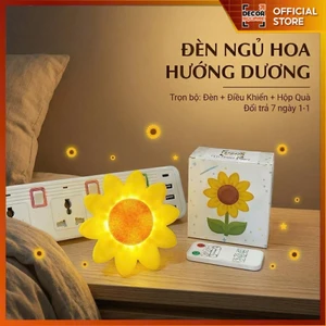Đèn Ngủ Hoa Hướng Dương Có Remote DecorSquare - Ánh Vàng Dịu Mắt Decor Phòng Bé Phòng Ngủ