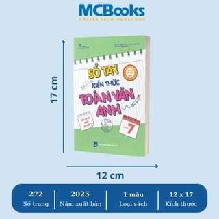 Sách - Sổ tay kiến thức Toán Văn Anh, Lý Hóa Sinh, Lịch sử - Địa Lý Lớp 6,7,8,9 - MCBooks Chính Hãng