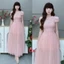Đầm ren phủ lưới dáng dài xòe sang trọng dự tiệc cưới form tôn dáng cao cấp hot trend