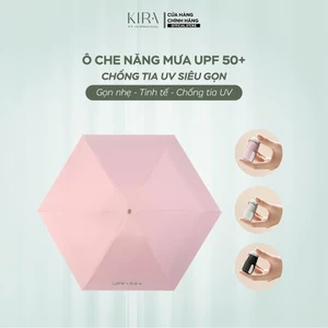 Ô che nắng mưa UPF 50+ giúp chống tia UV hiệu quả, thiết kế siêu nhẹ, gọn gàng, tiện dụng và sang trọng.