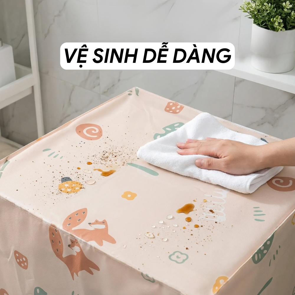 Áo Trùm Máy Giặt Cửa Ngang Cửa Trên Chống Bụi Chống Nước, Vỏ Bọc Máy Giặt Che Phủ Kín Thân Máy