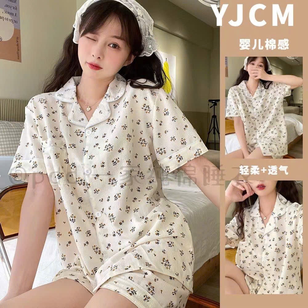 Bộ Ngủ Nữ Hàng Cao Cấp, Set Pyjama Tay Dài Vải Đũi Mây, Nhiều Màu Pastel Hoạ Tiết Dễ Thương