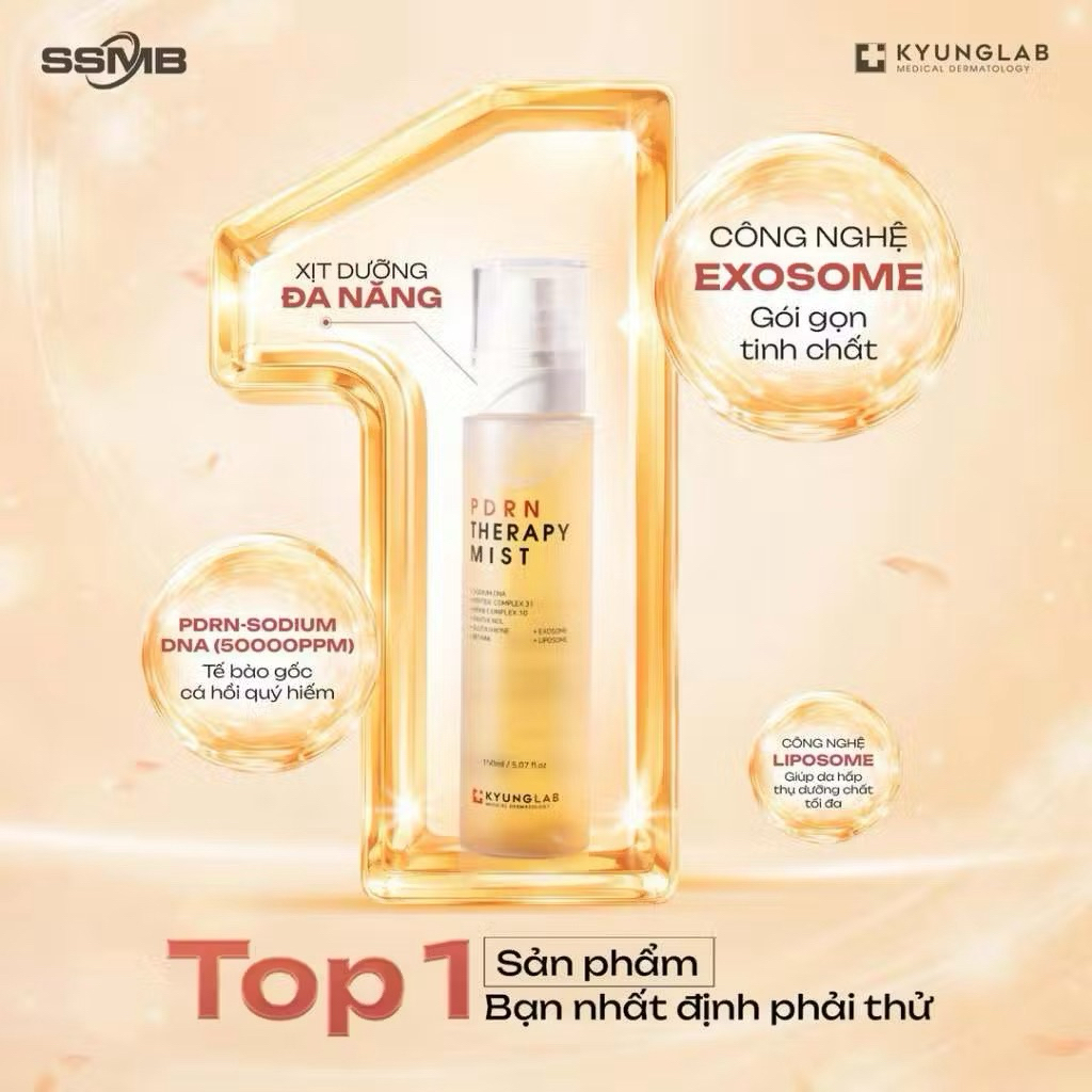 Xịt khoáng KyungLab PDNR Therapy Mist 150ml xịt dưỡng tế bào gốc tăng collagen cấp ẩm phục hồi bảo vệ da IS16