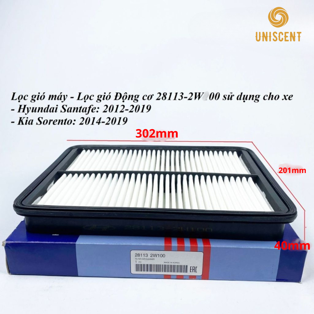 Combo 3 Lọc Điều Hòa- Động Cơ- Lọc Nhớt SantaFe/ Sorento Máy Dầu ( 263202F000,971333SAA0,281132W300)