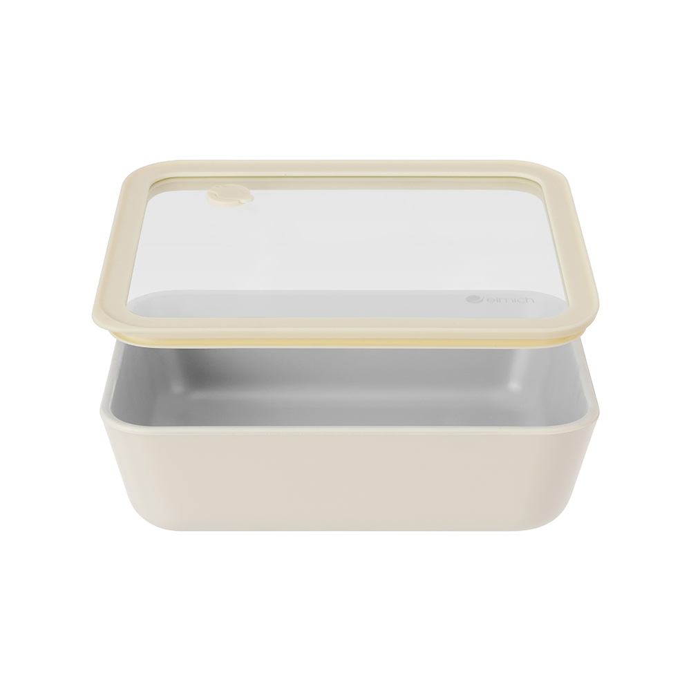 Hộp thủy tinh phủ sứ bảo quản thực phẩm Elmich EL4015/16/17 dung tích 820/1550/2650ml