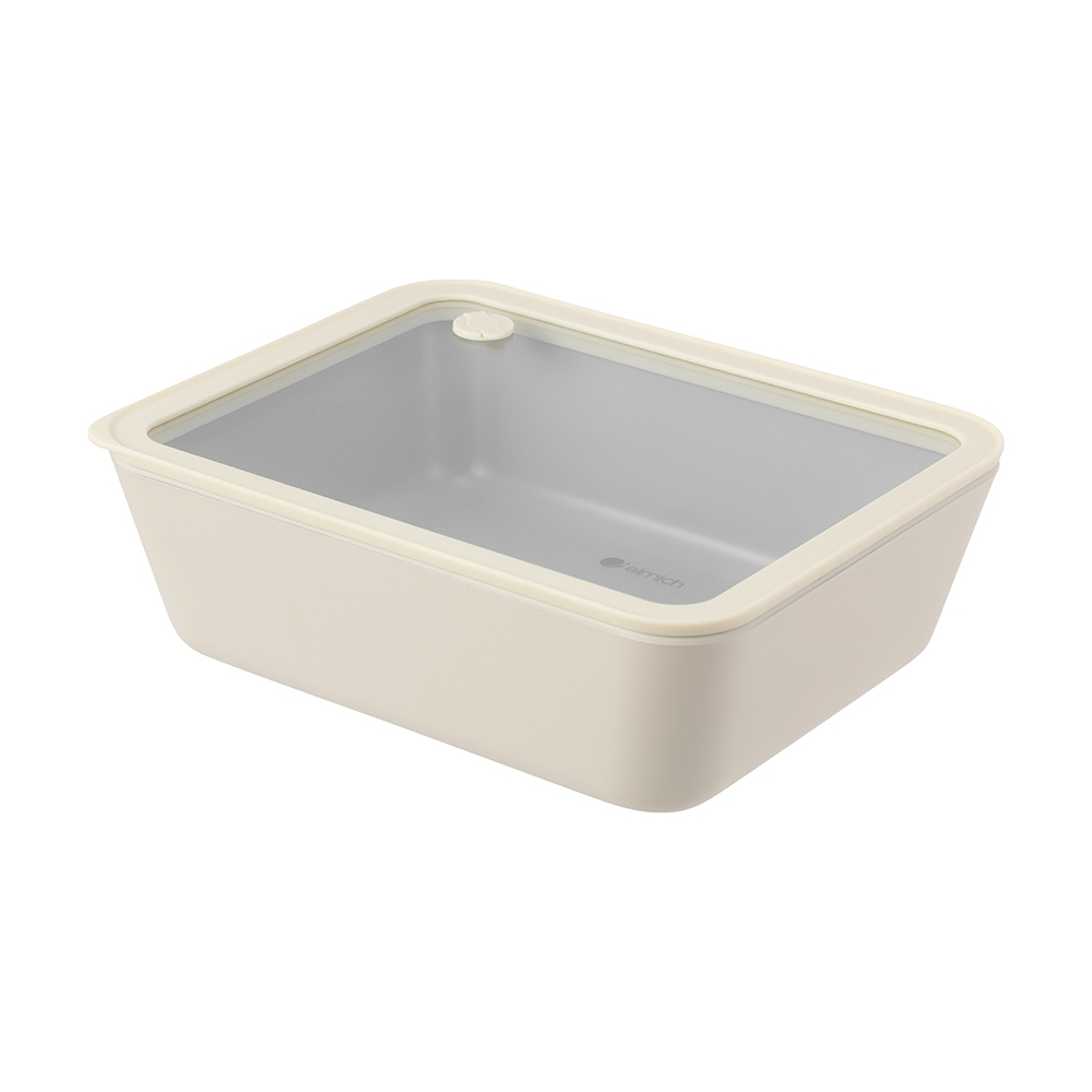 Hộp thủy tinh phủ sứ bảo quản thực phẩm Elmich EL4015/16/17 dung tích 820/1550/2650ml