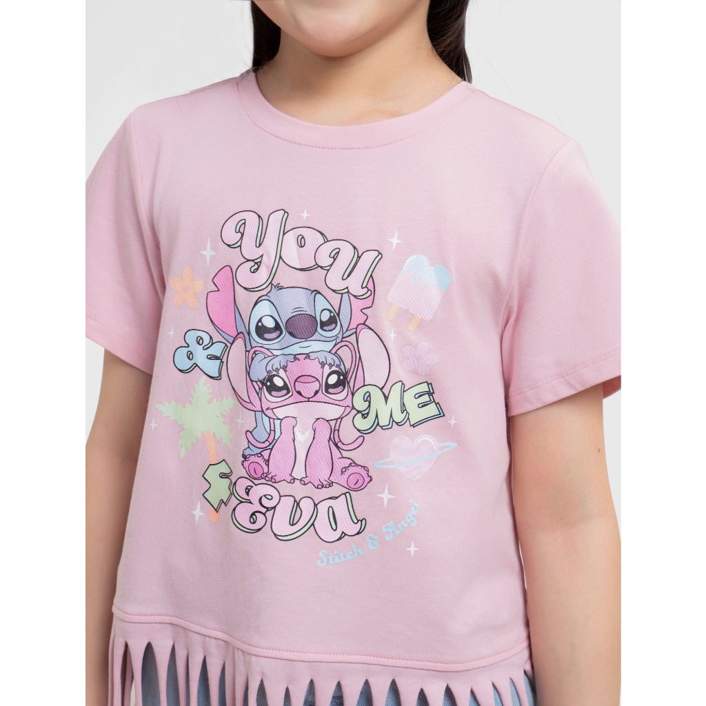 Áo phông bé gái CANIFA chất liệu cotton USA mềm mịn có hình in 1TS26S018