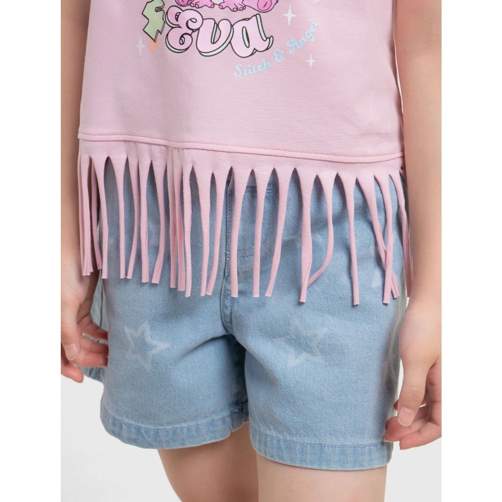 Áo phông bé gái CANIFA chất liệu cotton USA mềm mịn có hình in 1TS26S018