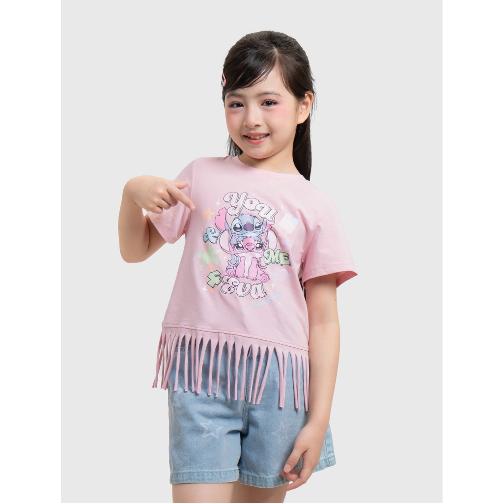 Áo phông bé gái CANIFA chất liệu cotton USA mềm mịn có hình in 1TS26S018