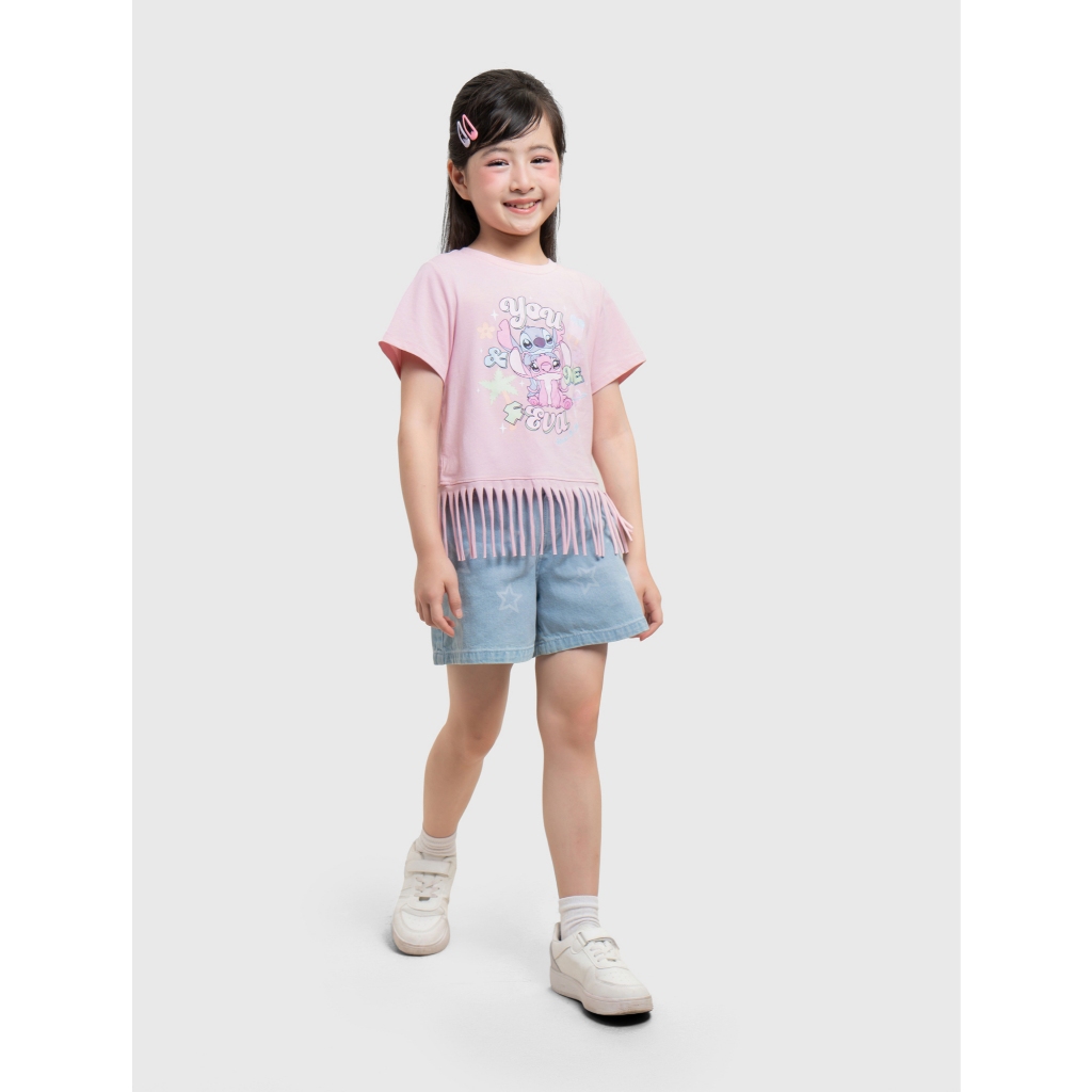 Áo phông bé gái CANIFA chất liệu cotton USA mềm mịn có hình in 1TS26S018