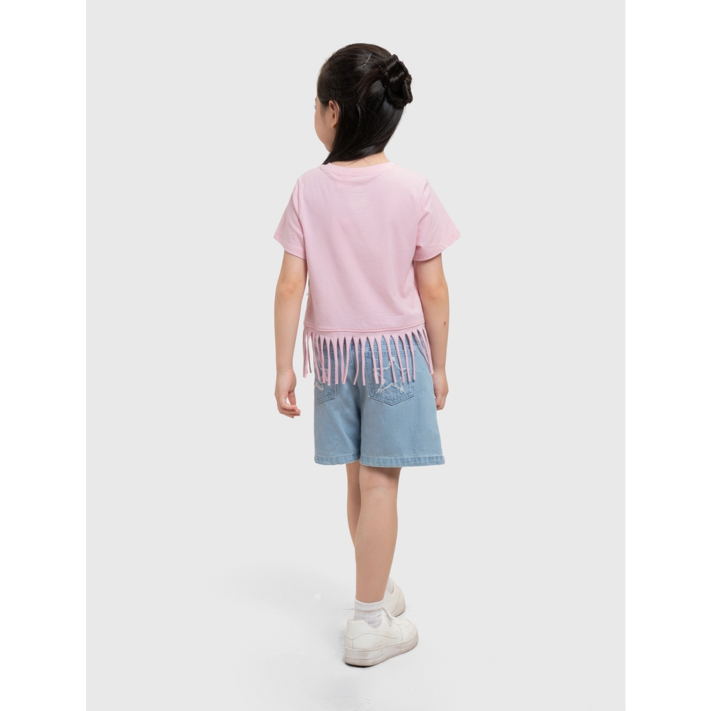 Áo phông bé gái CANIFA chất liệu cotton USA mềm mịn có hình in 1TS26S018