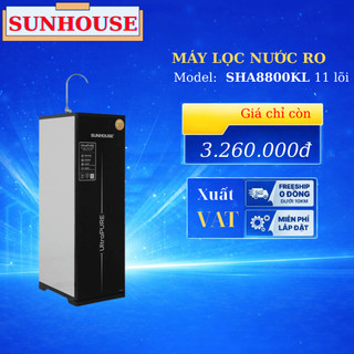 [Có VAT] Máy lọc nước RO Hydrogen Sunhouse UltraPURE SHA8800KL 11 lõi - 8800KL