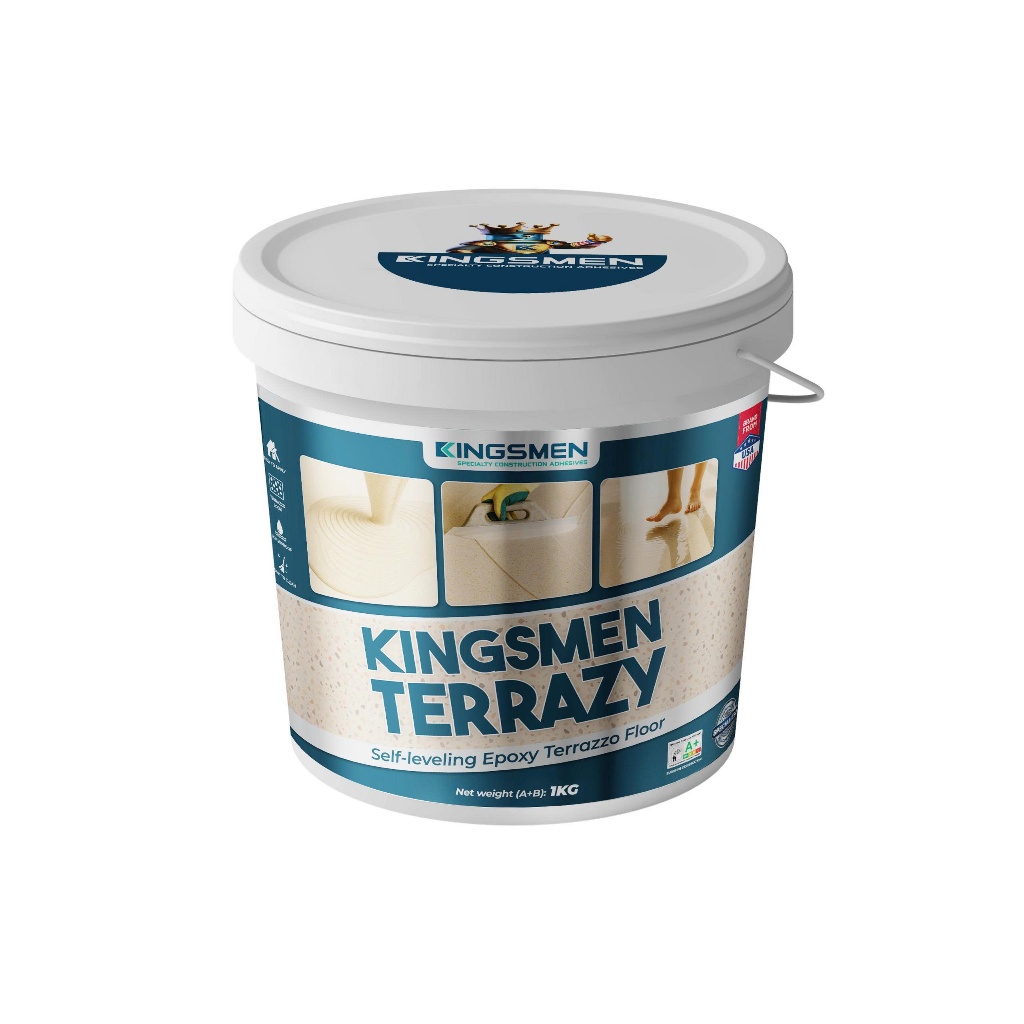 (1Kg) - Sơn Sàn Epoxy Tự Phẳng Terrazy, Cải Tạo Sàn Không Đục Phá, Chống Thấm Chống Nấm Mốc