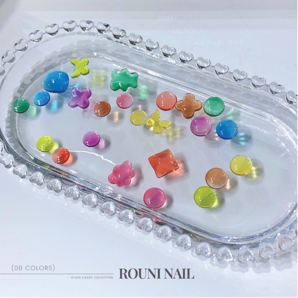 Set sơn gel ROUNI 8 màu thạch trong suốt cao cấp, hiệu ứng chuyển màu gradient độ trong cao