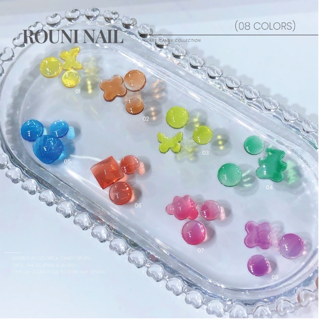 Sơn gel ROUNI 8 màu thạch trong suốt cao cấp, hiệu ứng chuyển màu gradient độ trong cao