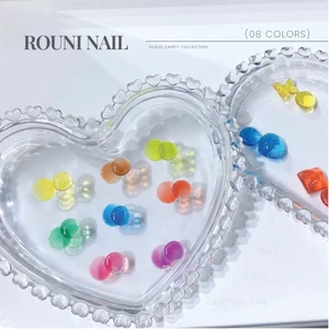 Set sơn gel ROUNI 8 màu thạch trong suốt cao cấp, hiệu ứng chuyển màu gradient độ trong cao