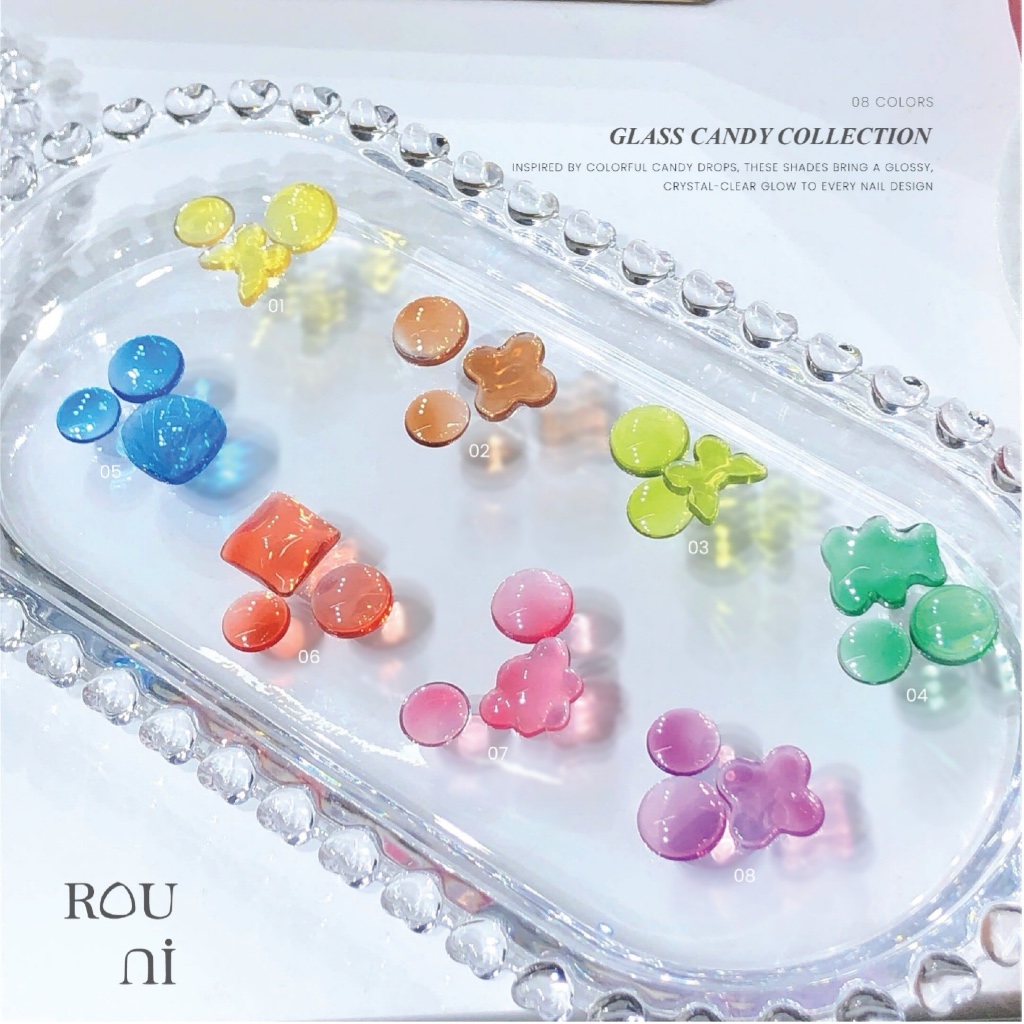 Set sơn gel ROUNI 8 màu thạch trong suốt cao cấp, hiệu ứng chuyển màu gradient độ trong cao