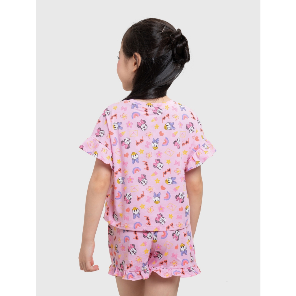 Bộ quần áo hè bé gái CANIFA cộc tay in họa tiết 1ST26S003