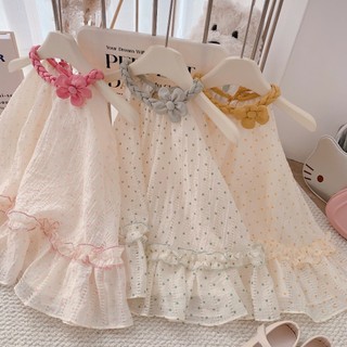 Váy hè trẻ em, Váy tơ cổ yếm bé gái nhiều màu 9-26kg V736 Tiểu yến KID