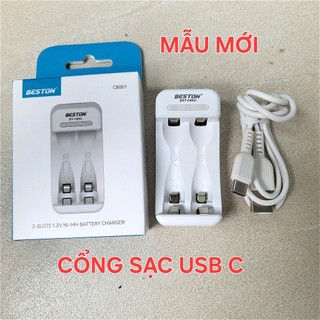 Box sạc pin AA hoặc AAA Beston C8001 Ni-MH 1.2V có 2 khe (Trắng)