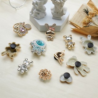 Bộ 11 Sticker, Charm 3D chủ đề Phi hành gia bling nhựa cứng gắn Dép Sục, Cá sấu JB-459 Mita