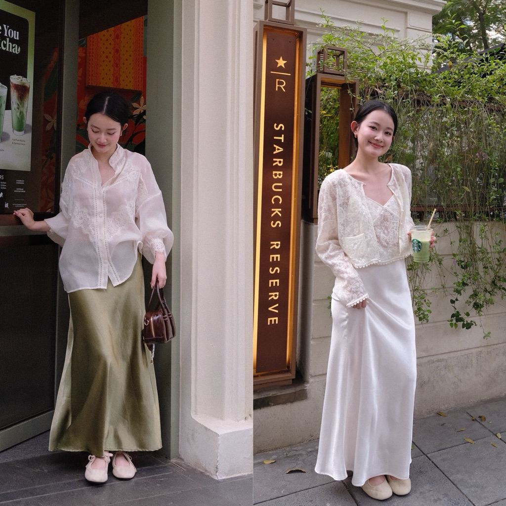 Chân váy dáng dài phom suông A nhẹ đuôi cá dễ mặc, mềm mướt, ẢNH THẬT + VIDEO SHOP QUAY CHỤP, nangstudio2017 mã Cv396