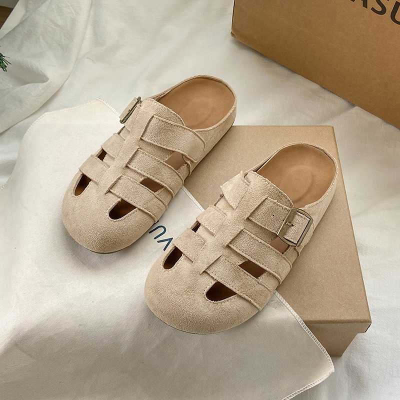 MIXI UNI - Giày Sục Nữ Da Lộn Đế Mềm [BẢO HÀNH] Hàng Quảng Châu CC - Giày Đạp Gót Thời Trang Thoáng Khí Mẫu Mới 2026