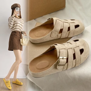 MIXI UNI - Giày Sục Nữ Da Lộn Đế Mềm [BẢO HÀNH] Hàng Quảng Châu CC - Giày Đạp Gót Thời Trang Thoáng Khí Mẫu Mới 2026