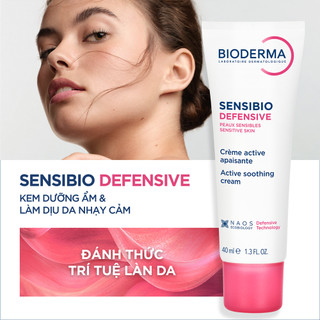 Kem dưỡng ẩm và làm dịu da, dành cho da nhạy cảm Bioderma Sensibio Defensive 40ml