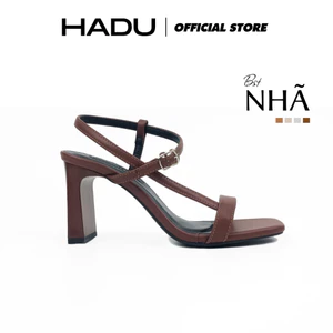 Giày Cao Gót 9P Quai Ngang Sandal Đế Vuông KATLYN HADU M985 Da PU Cao Cấp BH 12T