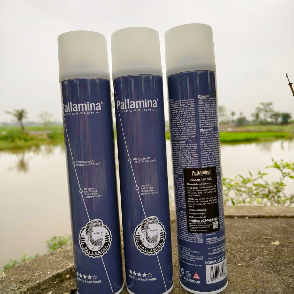 Gôm Xịt Tóc Pallamina Professional 400ml - Keo Vuốt Tóc Giữ Nếp Không Bết Dính (Tổng Kho Giá Sỉ)