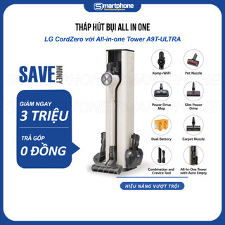 Máy Hút Bụi Cầm Tay LG CordZero với All-in-one Tower A9T-ULTRA/A9T-LITE - Hàng Chính Hãng Bảo Hành 12 Tháng Toàn Quốc