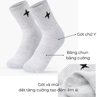 Tất thể thao racket unisex RE:ON dành cho các môn vợt pickelball, cầu lông, tennis.. ONOFF -15AQ26A552-15AR26A553