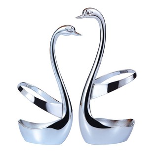 Dụng cụ để muỗng nĩa đũa  inox  hình thiên nga siêu đẹp - dụng cụ trang trí