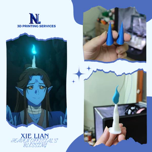 Sừng & Cài Tóc Nến Xanh Cosplay Hoa Thành x Tạ Liên – Thiên Quan Tứ Phúc (Heaven Official’s Blessing) | NL3D