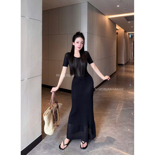 Váy Len Lưới Body Maxi QC