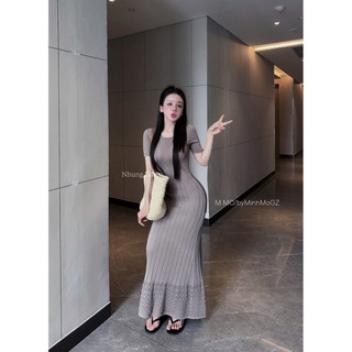 Váy Len Lưới Body Maxi QC