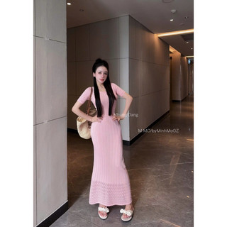 Váy Len Lưới Body Maxi QC