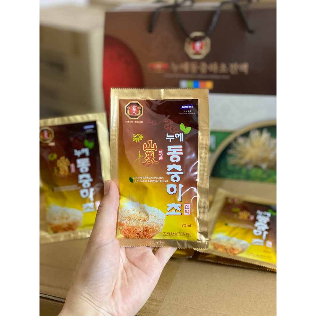 Đông Trùng Hạ Thảo Nước Hàn 30 Gói Tốt cho Sức Khỏe ( hàng mới về )