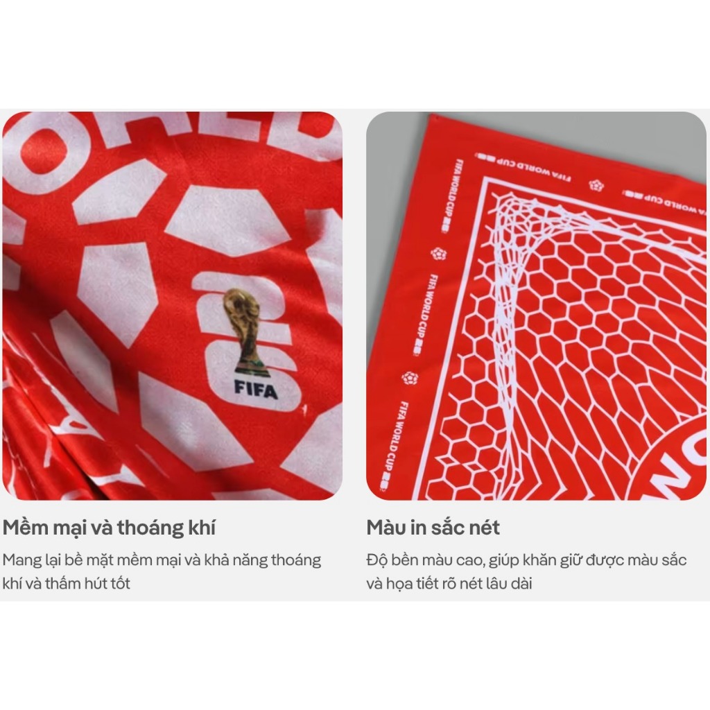 [BST WORLD CUP 2026]Khăn thời trang Bandana World Cup thấm hút, nhanh khô